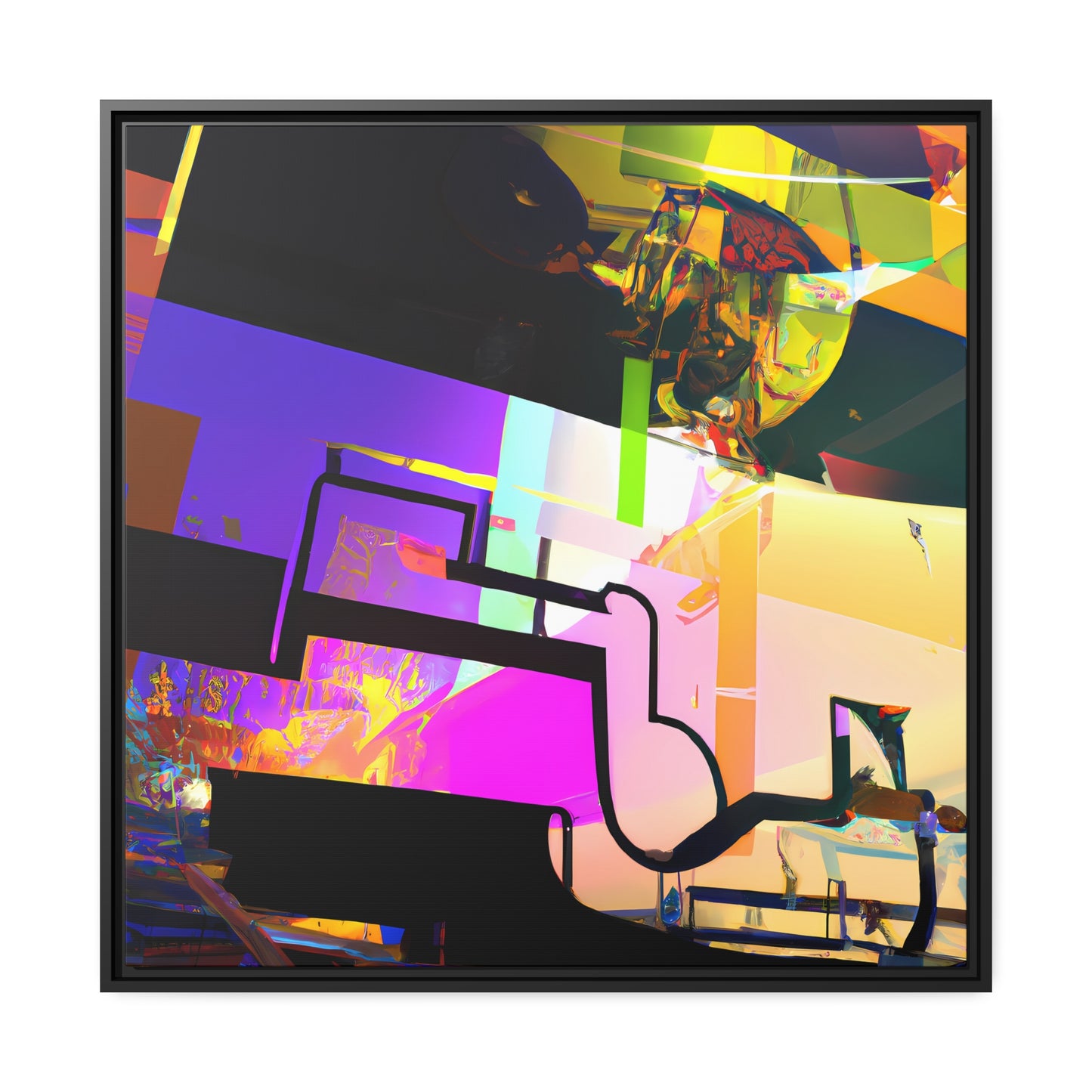 Future Graffiti 19 - on Framed Canvas