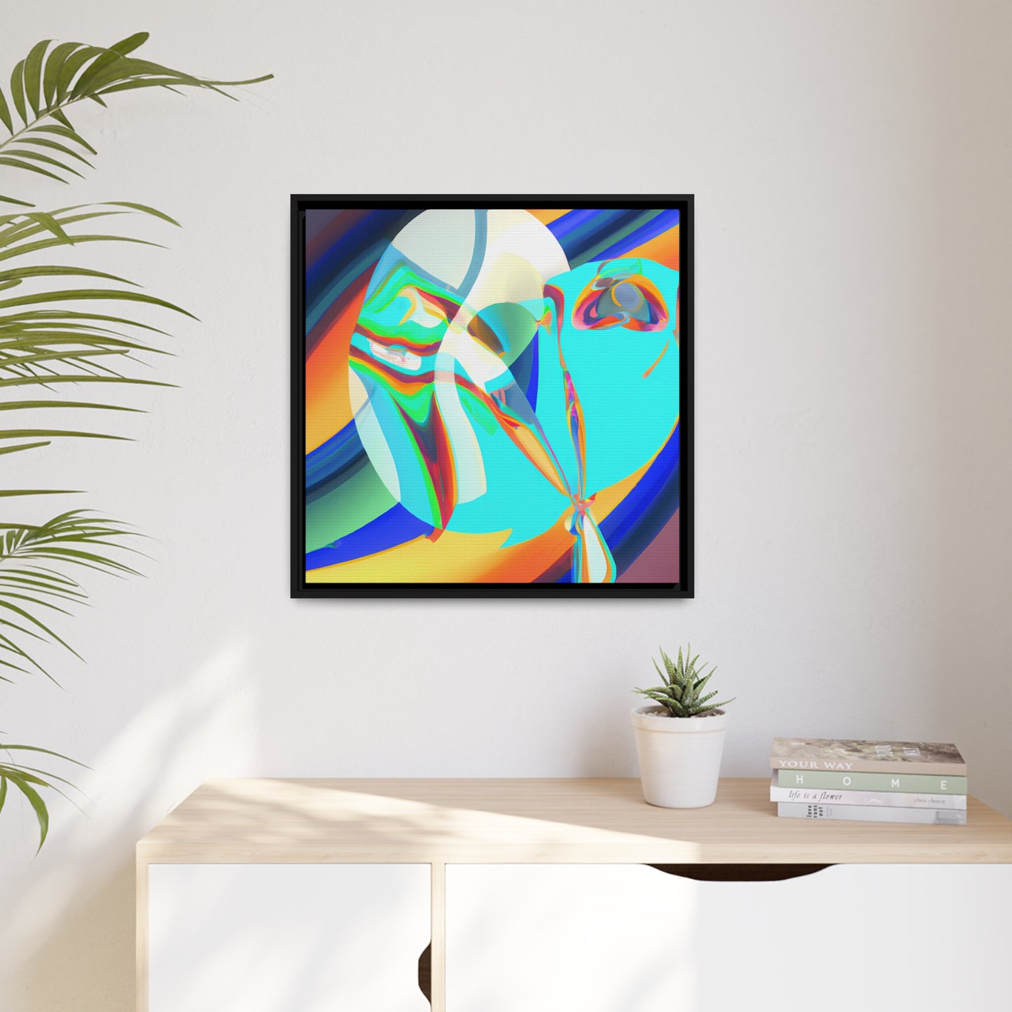 Neon Nexus 10 - on Framed Canvas