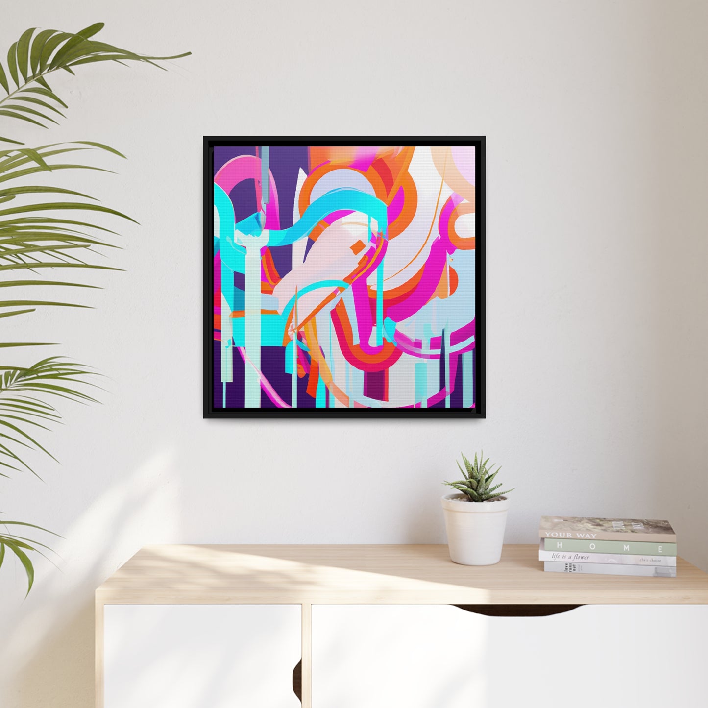 Future Graffiti 18 - on Framed Canvas