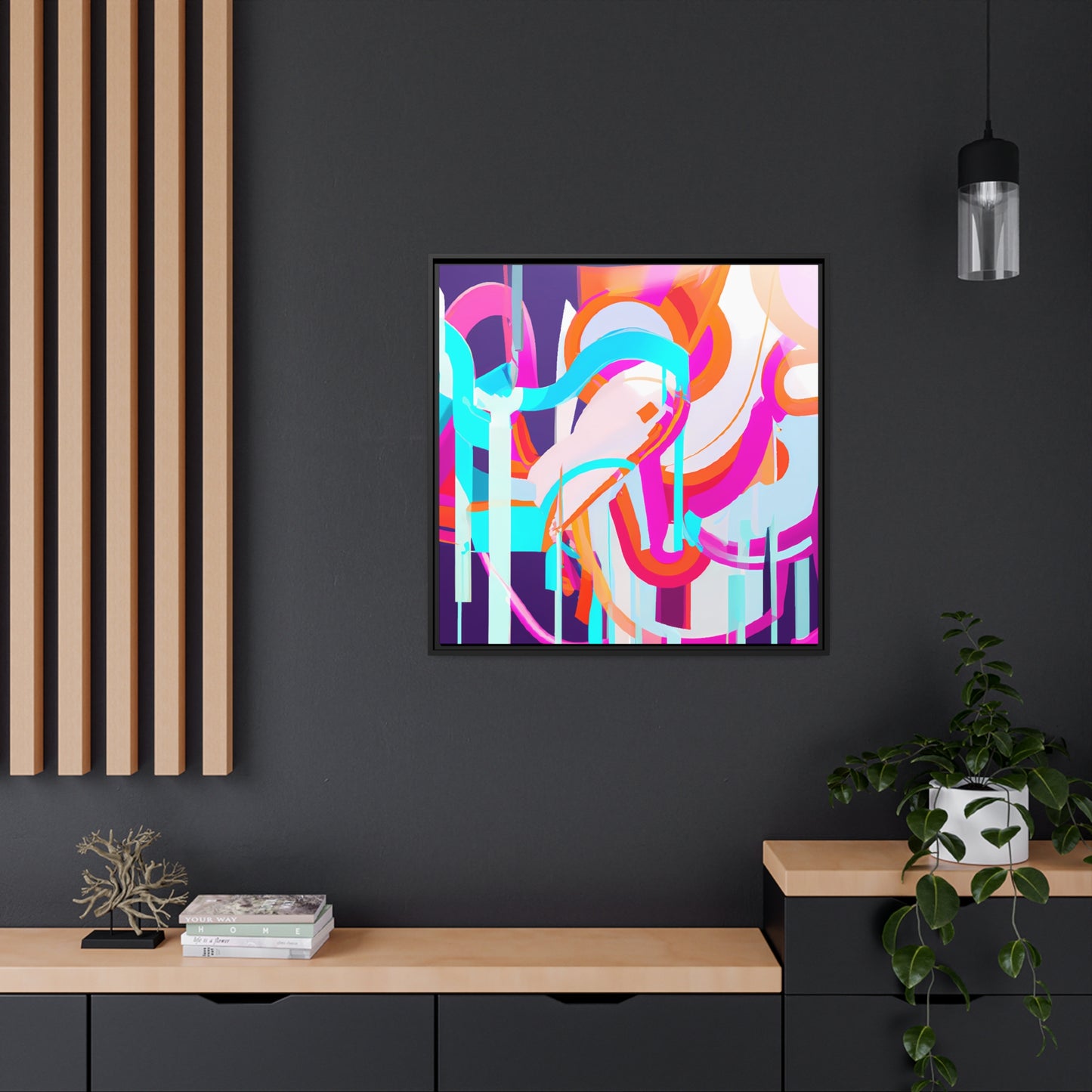 Future Graffiti 18 - on Framed Canvas