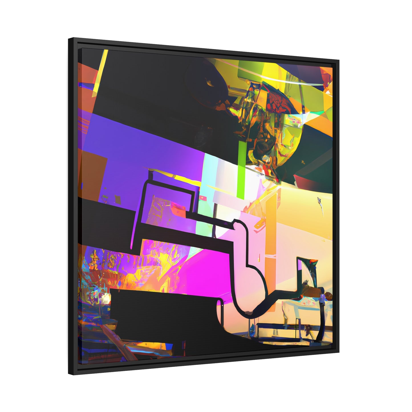 Future Graffiti 19 - on Framed Canvas