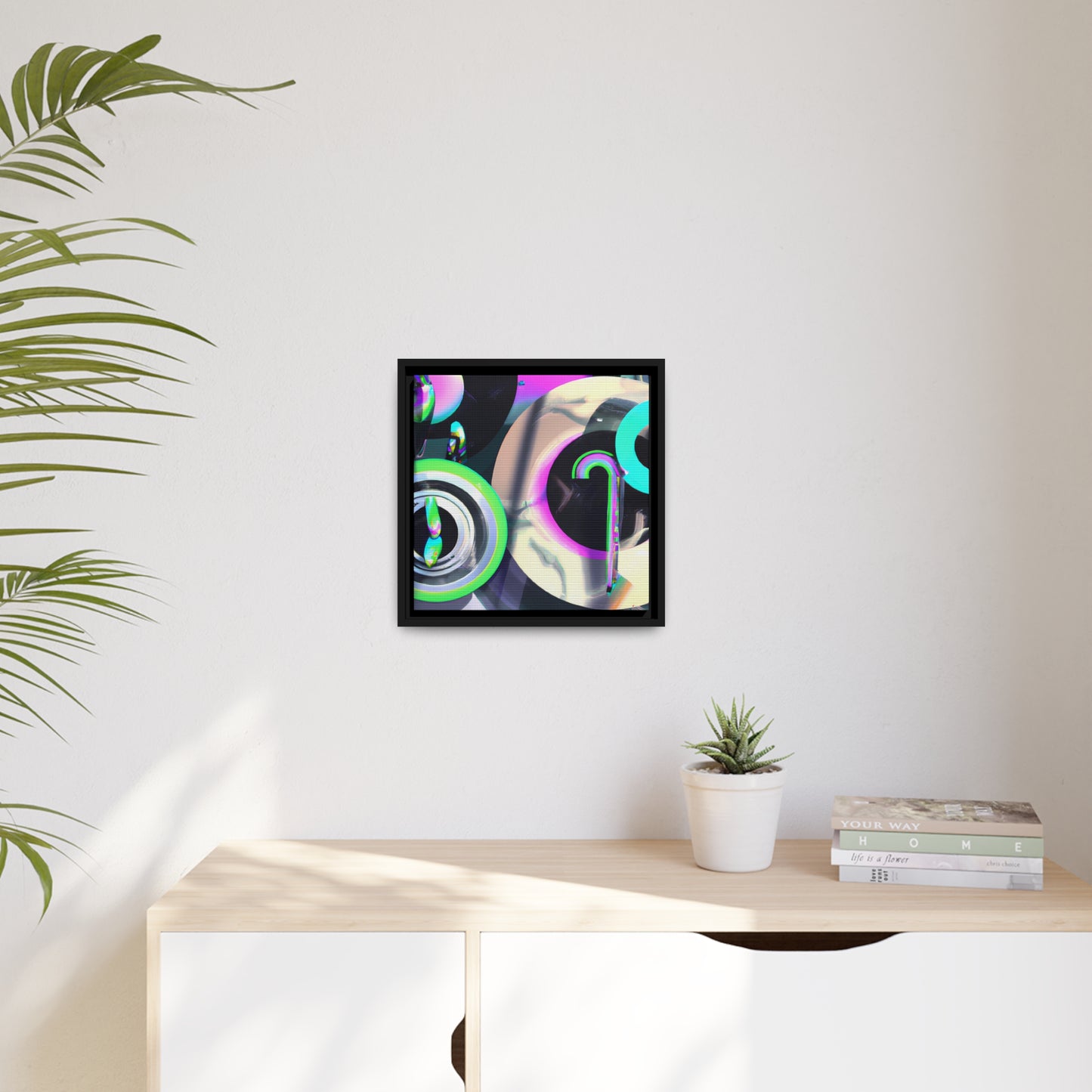Neon Nexus 2 - on Framed Canvas