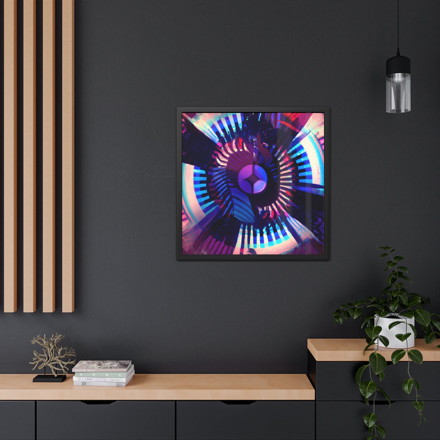 Neon Nexus 8 - on Framed Print