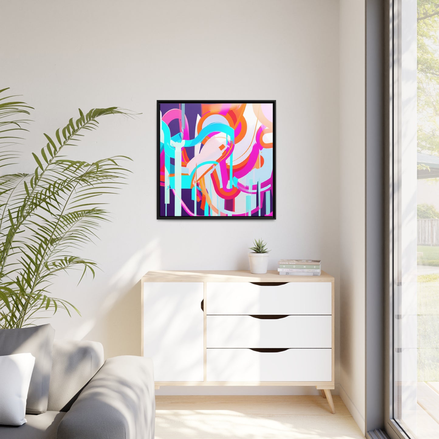 Future Graffiti 18 - on Framed Canvas
