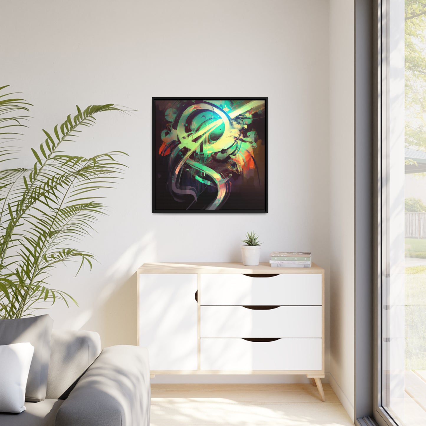 Future Graffiti 21 - on Framed Canvas