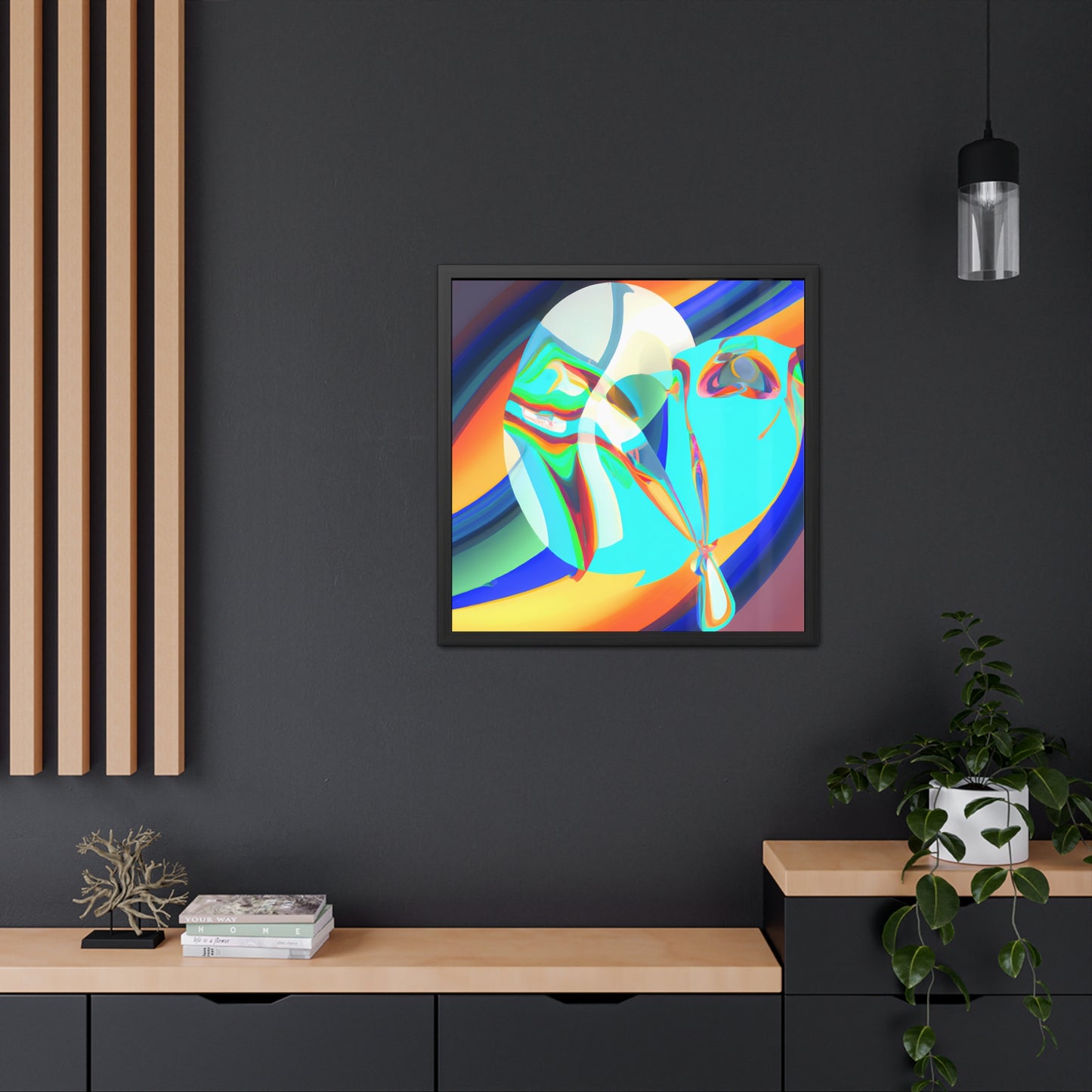 Neon Nexus 9 - on Framed Print
