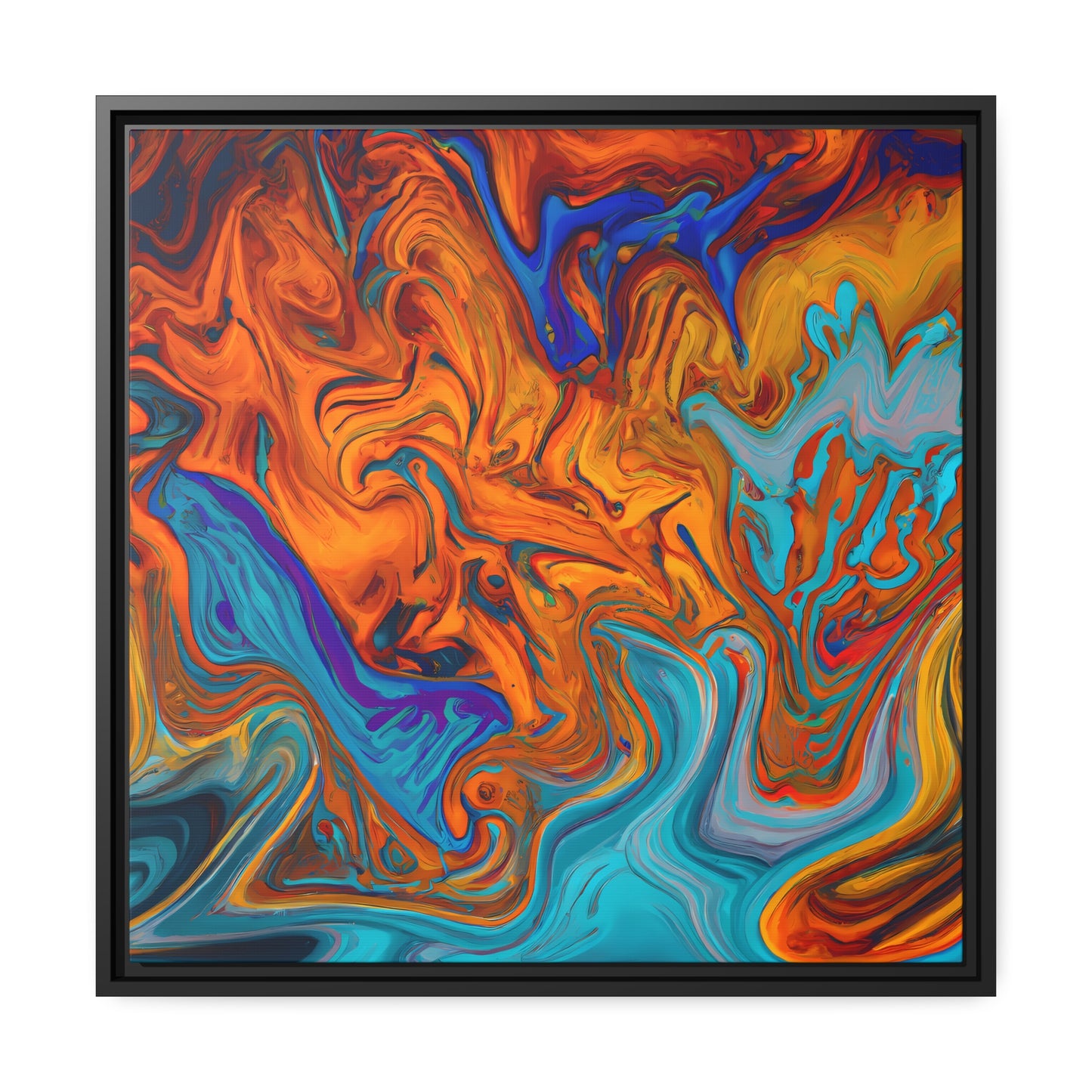 Fabstract 111 - on Framed Canvas