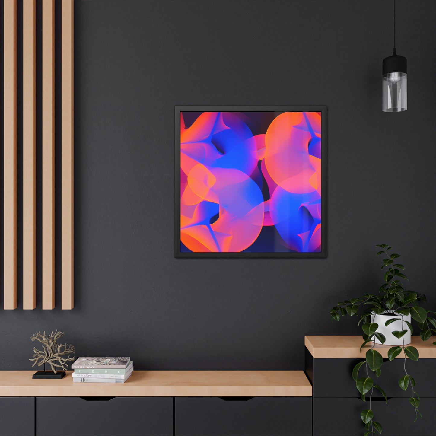 Neon Nexus 5 - on Framed Print