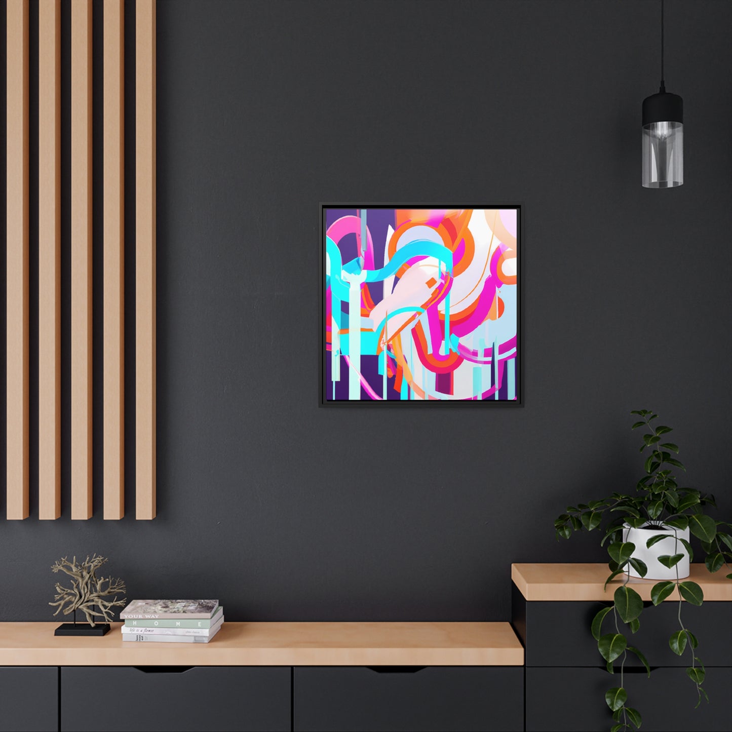 Future Graffiti 18 - on Framed Canvas