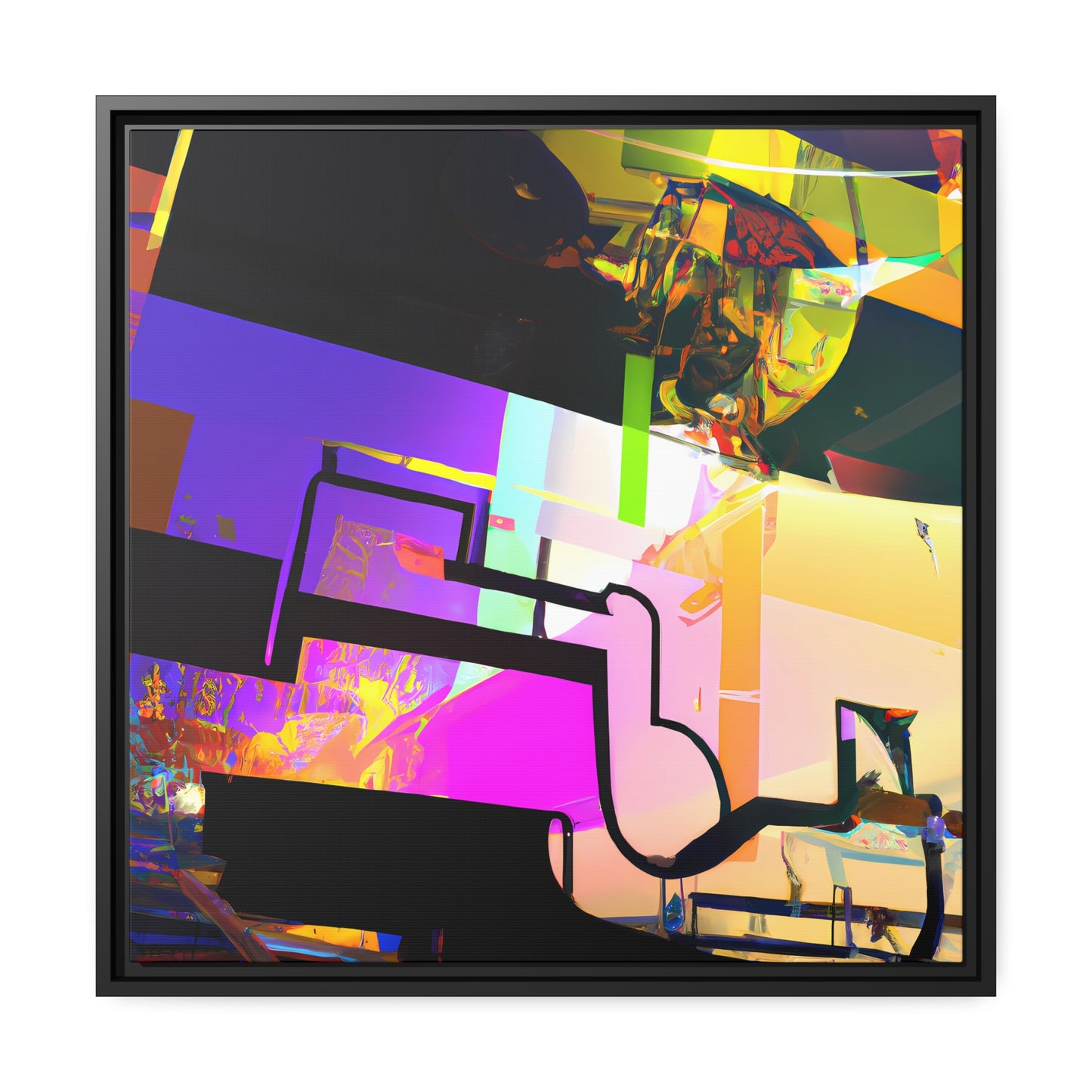 Future Graffiti 19 - on Framed Canvas