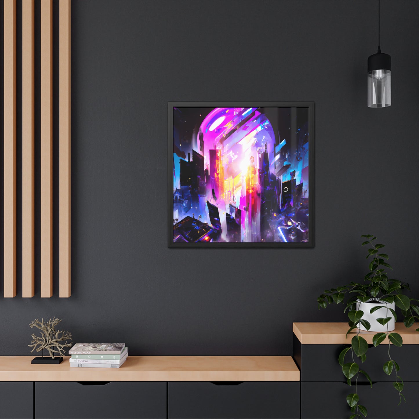 Neon Nexus 3 - on Framed Print