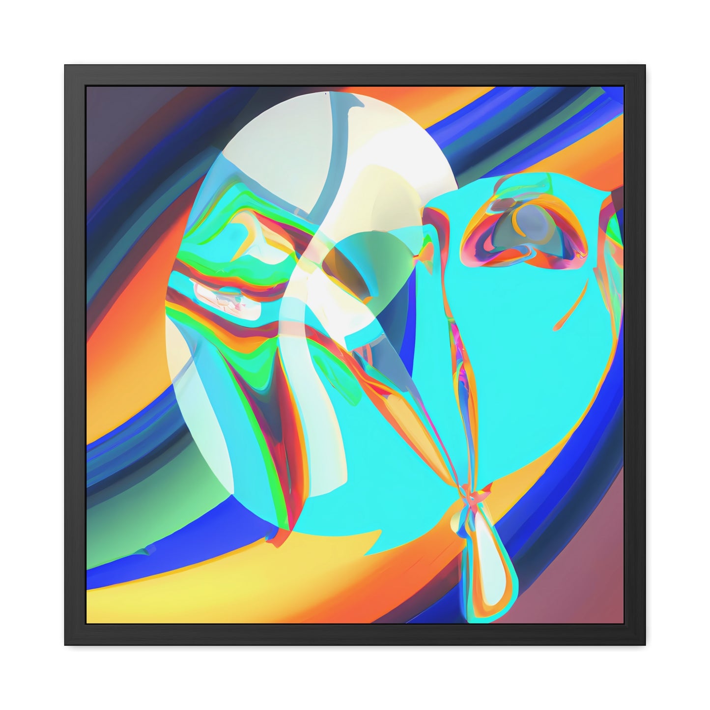 Neon Nexus 9 - on Framed Print