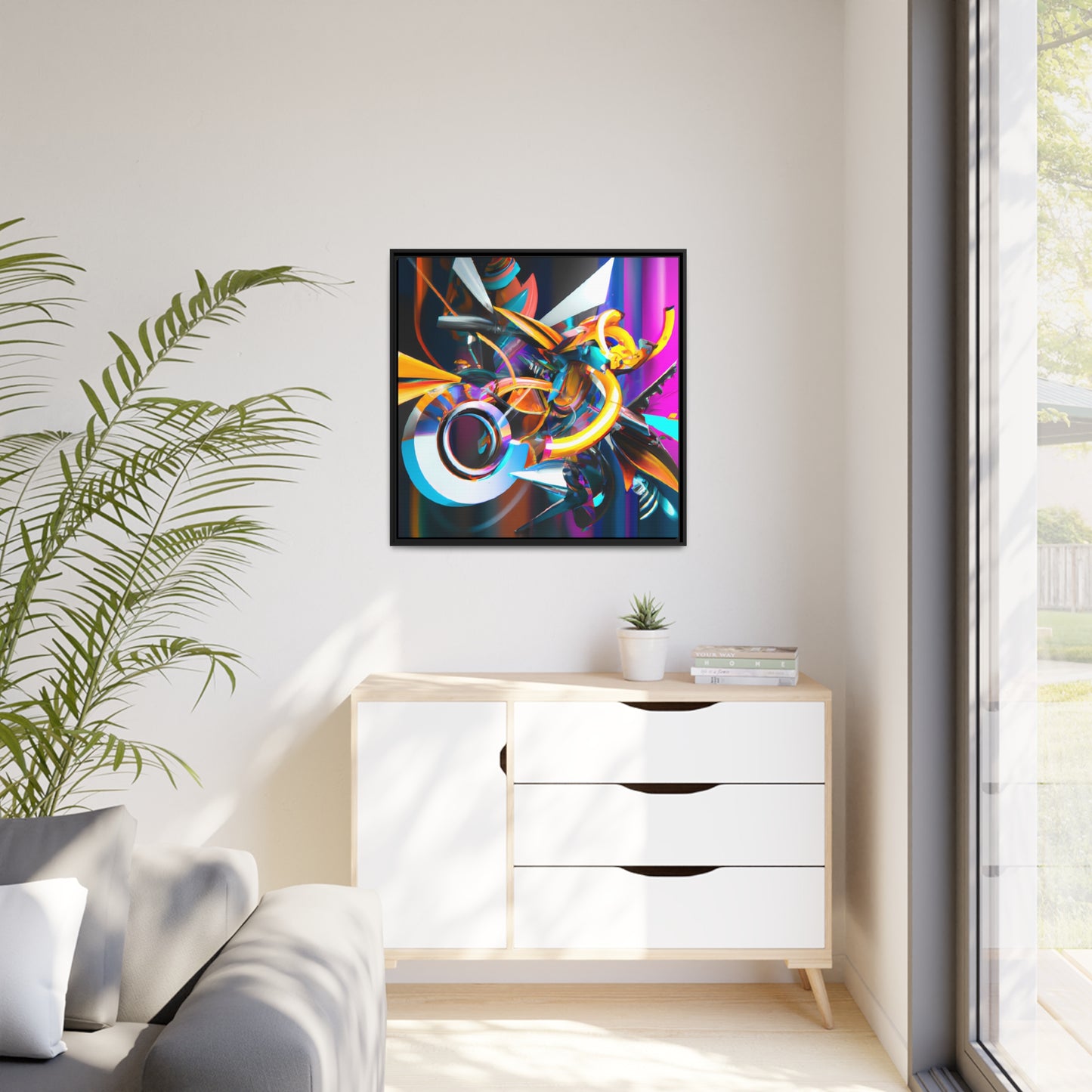 Temporal Flux 20 - on Framed Canvas