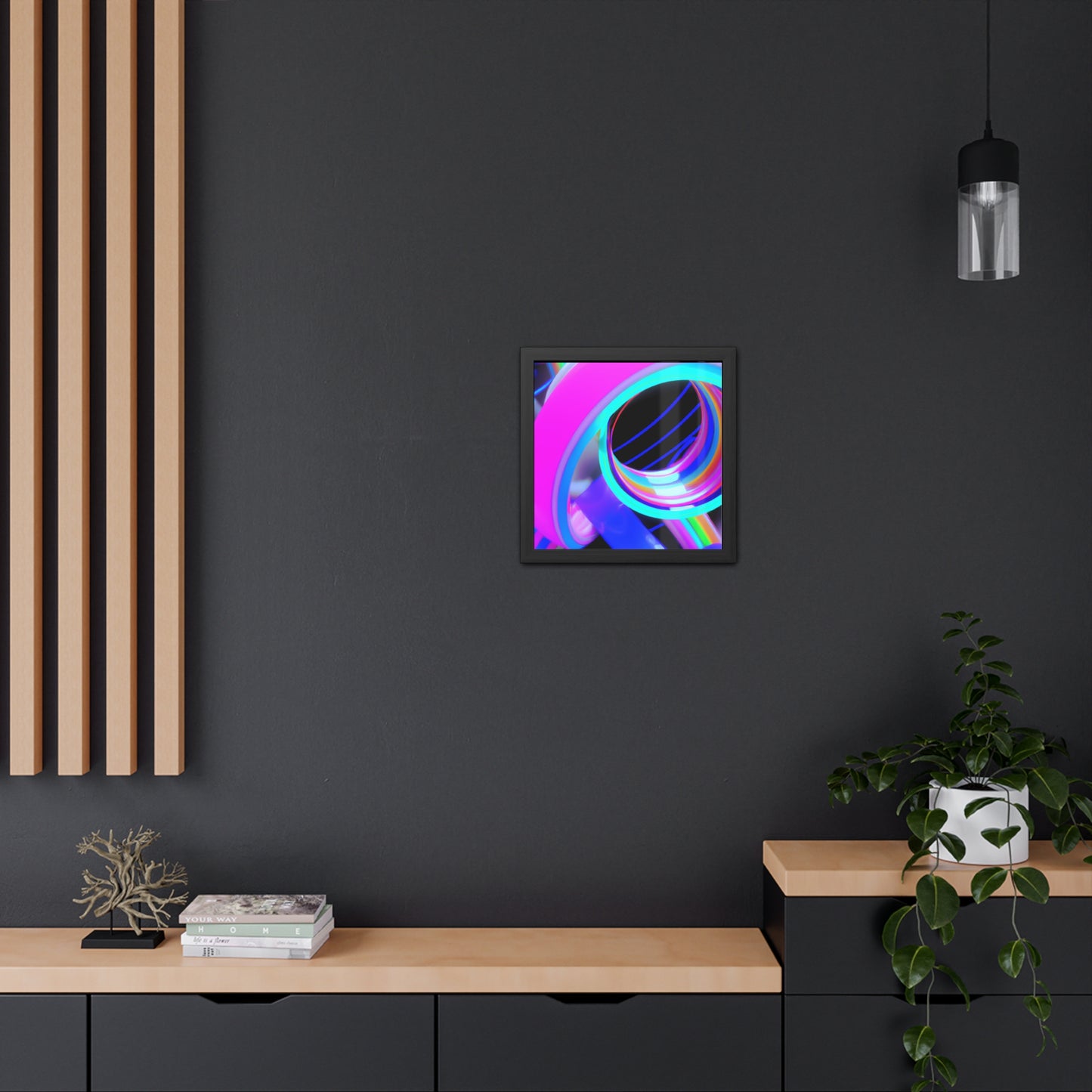 Neon Nexus 13 - on Framed Print