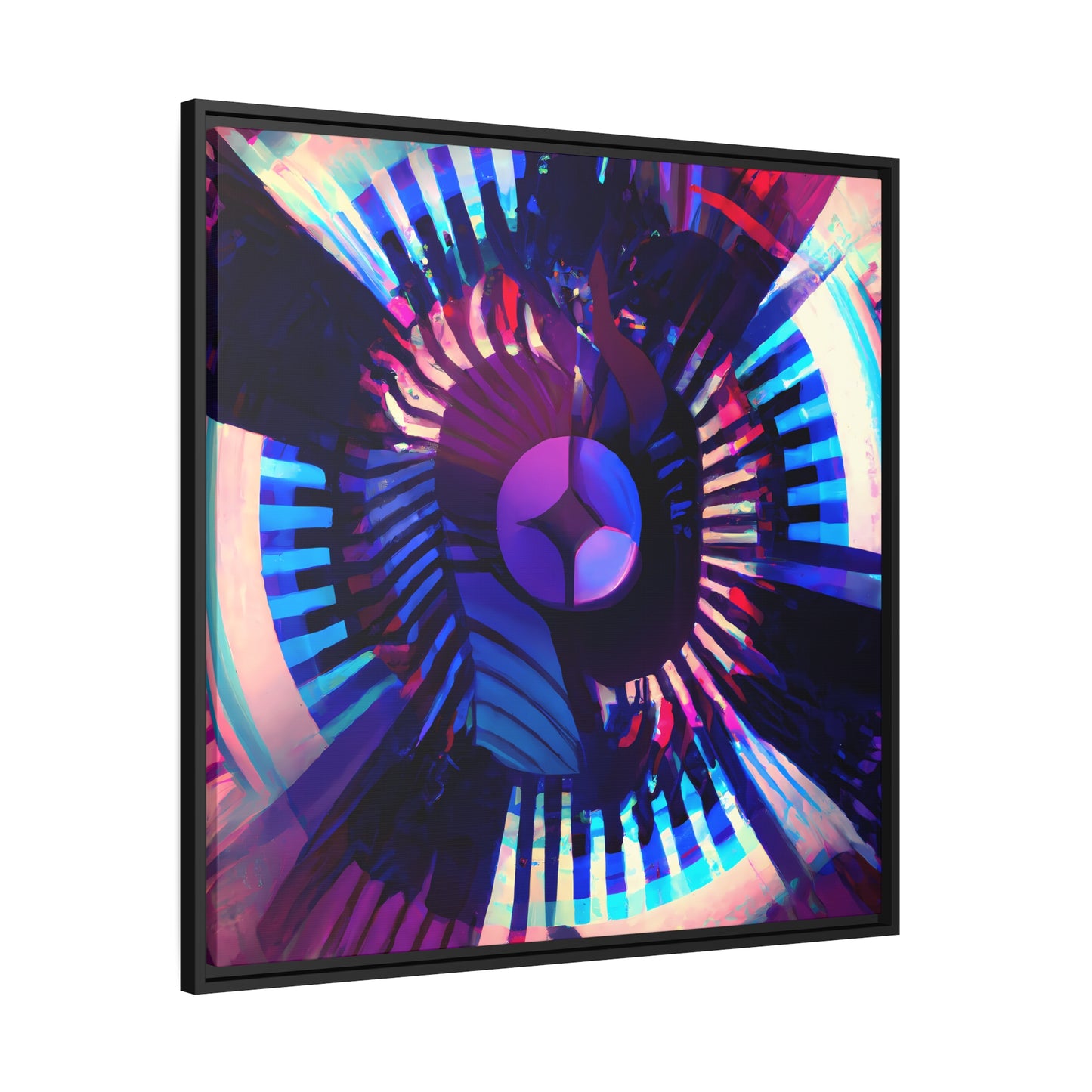 Neon Nexus 9 - on Framed Canvas