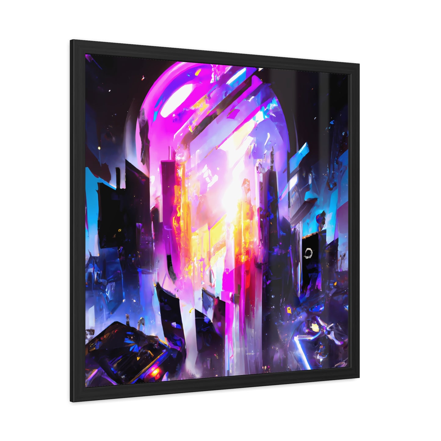 Neon Nexus 3 - on Framed Print