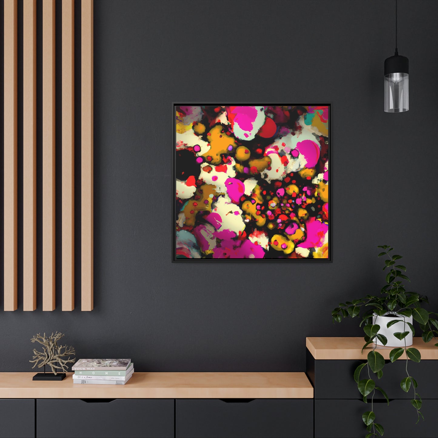 Fabstract 60 - on Framed Canvas