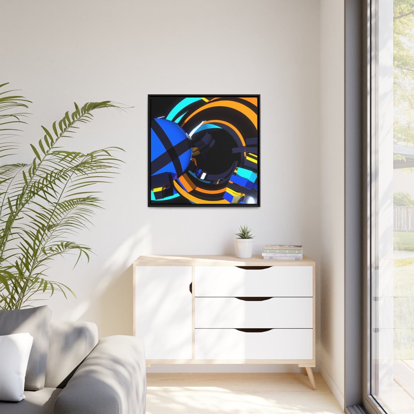 Temporal Flux 11 - on Framed Canvas