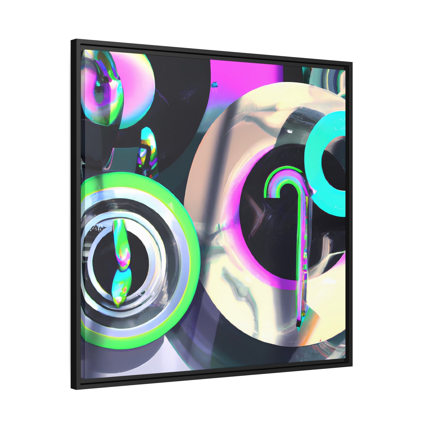 Neon Nexus 2 - on Framed Canvas