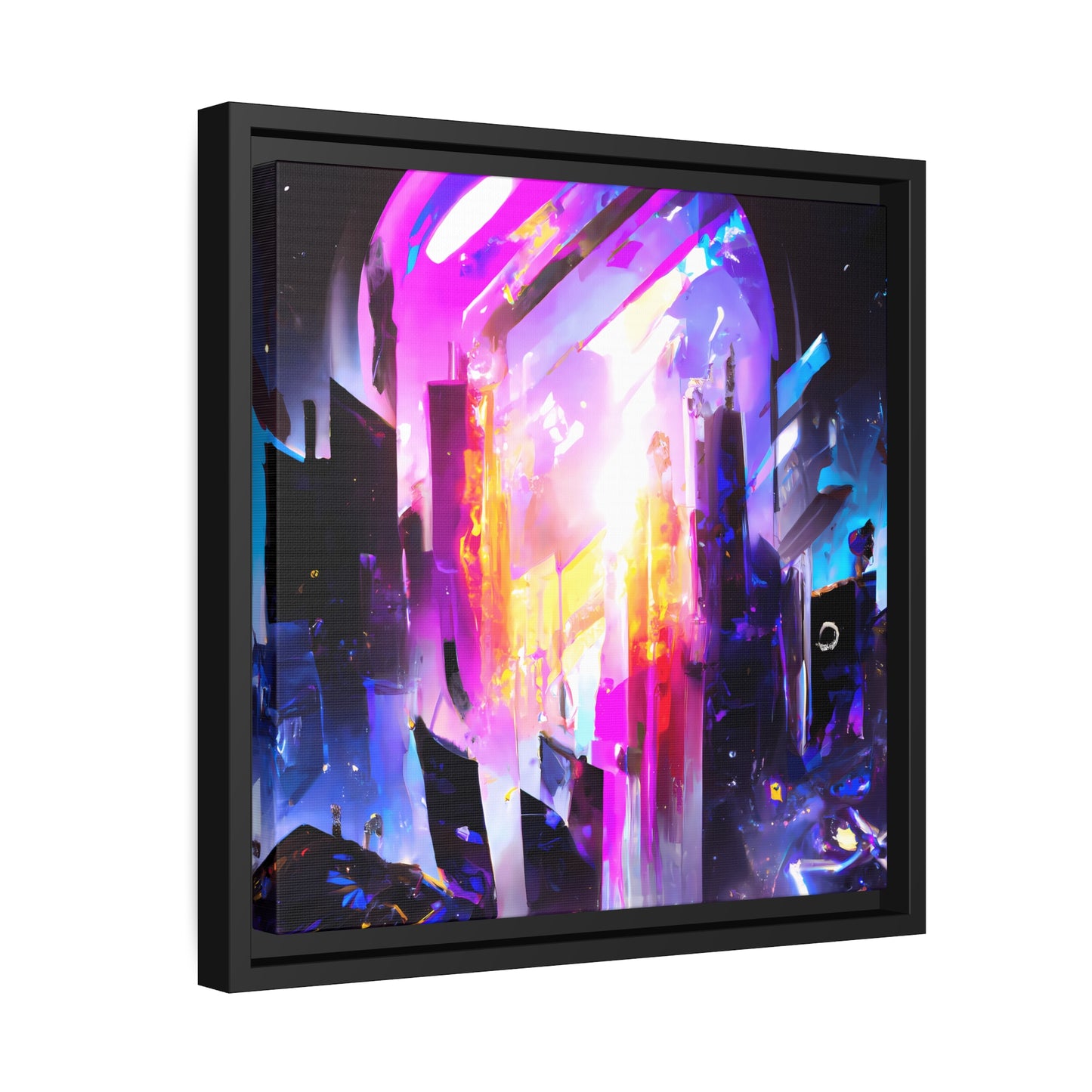 Neon Nexus 7 - on Framed Canvas