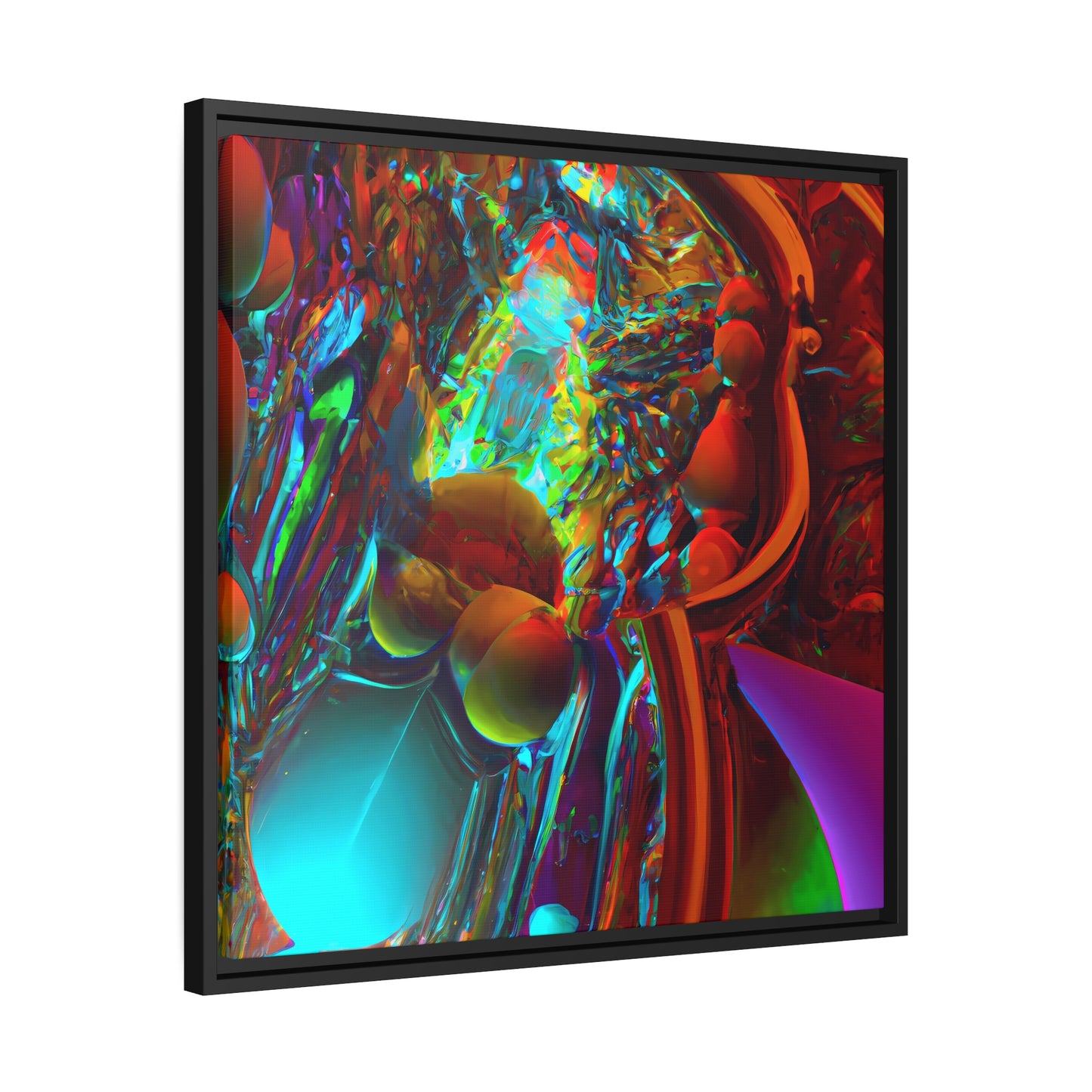 Neon Nexus 1 - on Framed Canvas