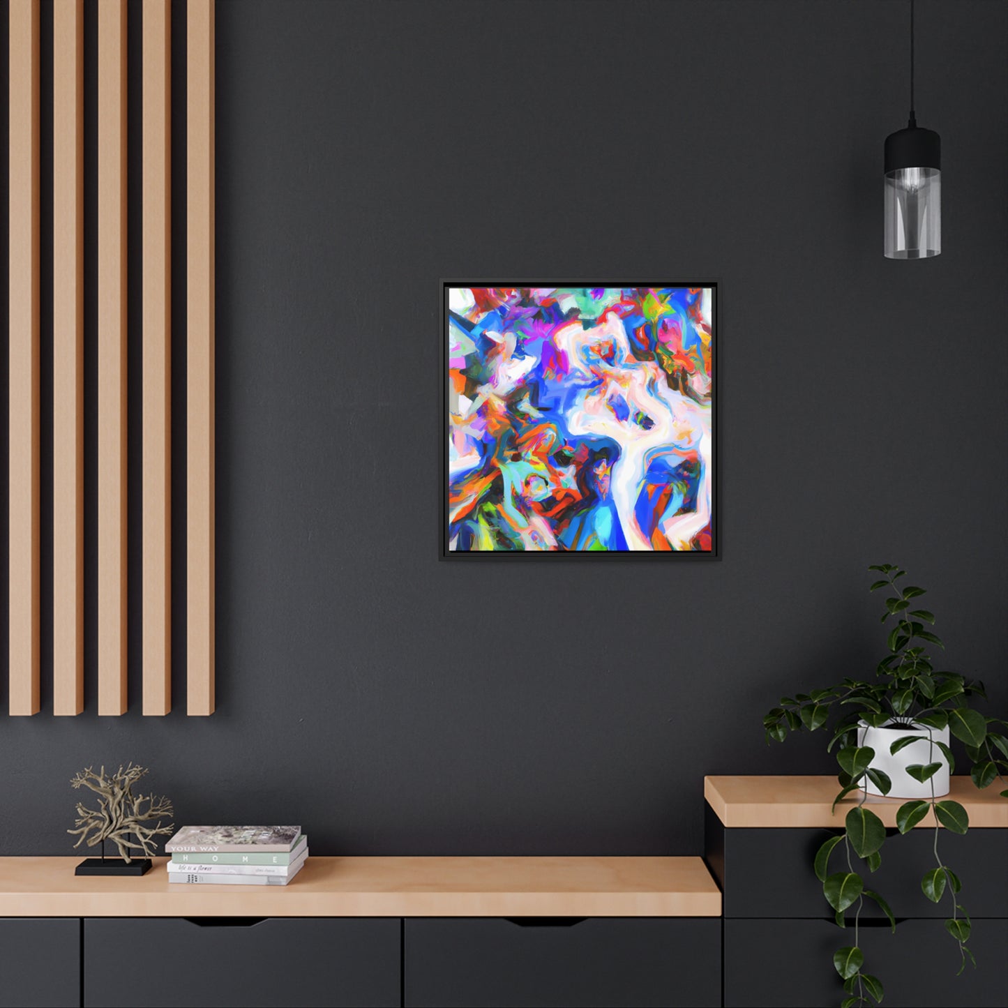 Fabstract 97 - on Framed Canvas