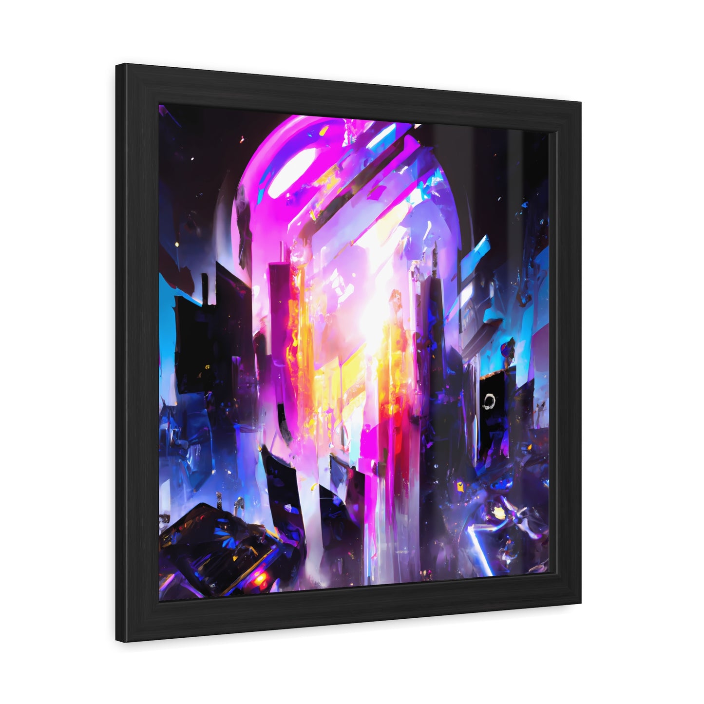 Neon Nexus 3 - on Framed Print