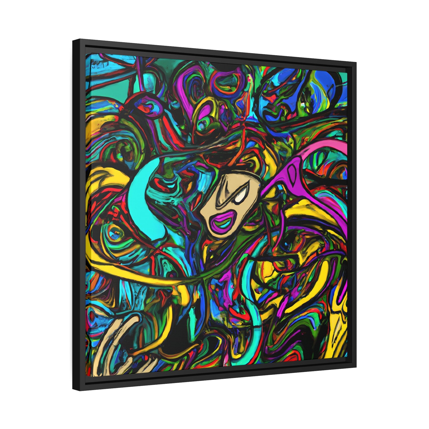 Fabstract 82 - on Framed Canvas