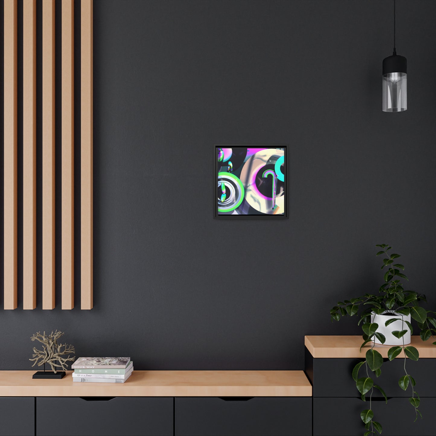 Neon Nexus 2 - on Framed Canvas