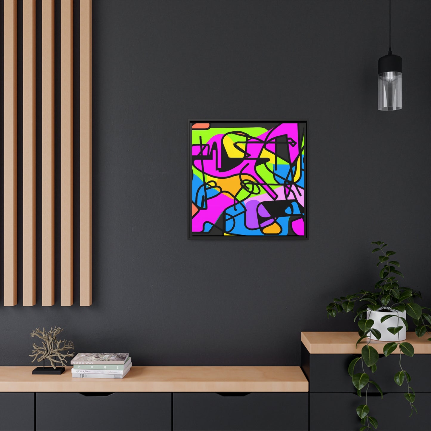 Fabstract 3 - on Framed Canvas