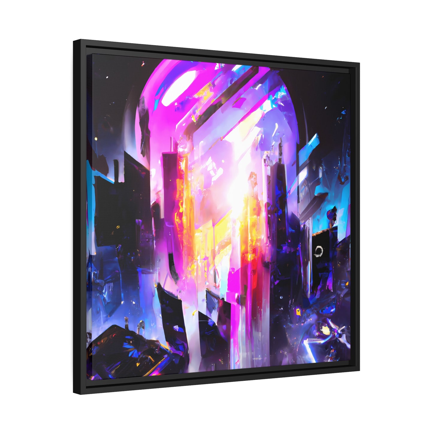 Neon Nexus 7 - on Framed Canvas