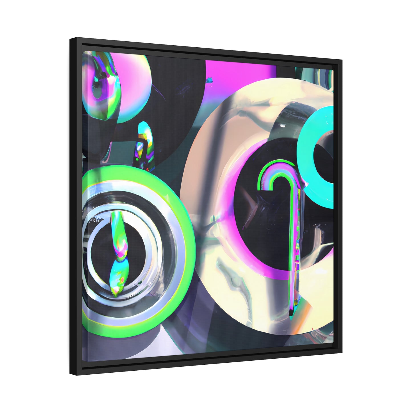 Neon Nexus 2 - on Framed Canvas