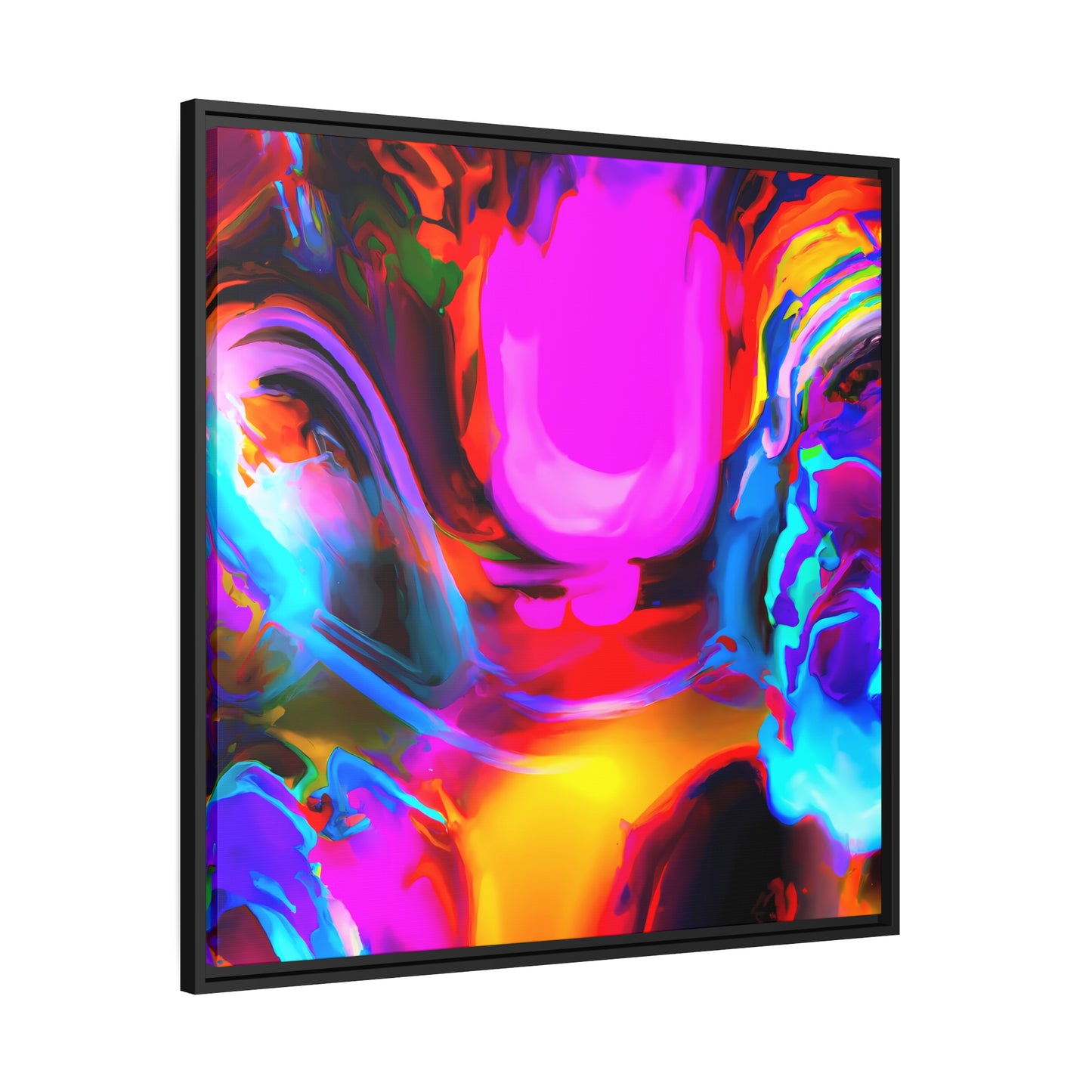 Fabstract 46 - on Framed Canvas