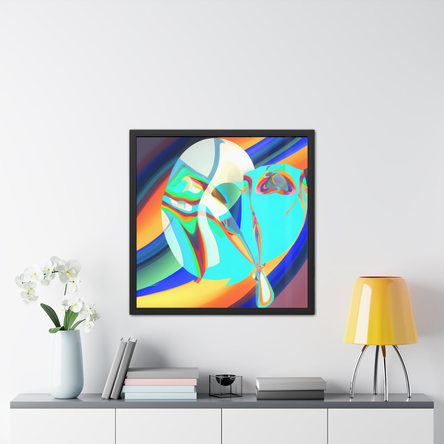 Neon Nexus 9 - on Framed Print