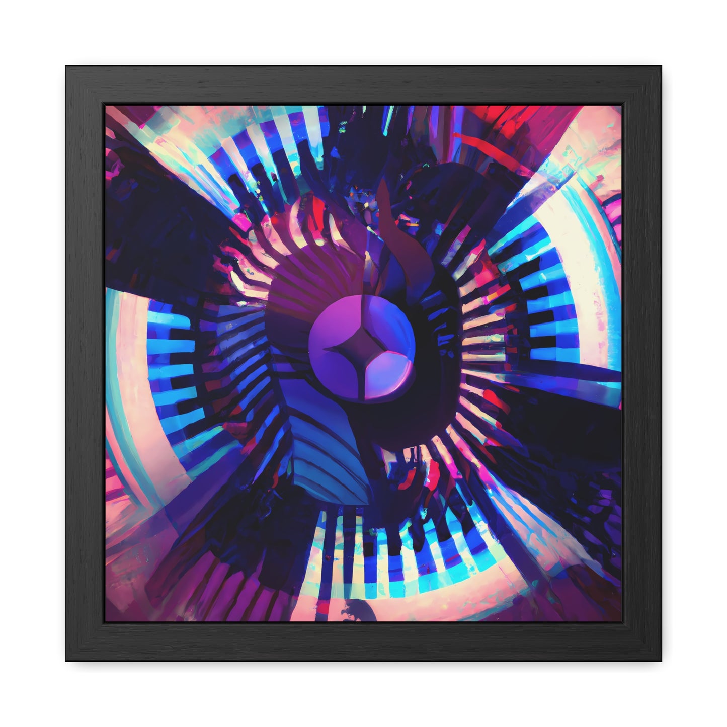 Neon Nexus 8 - on Framed Print