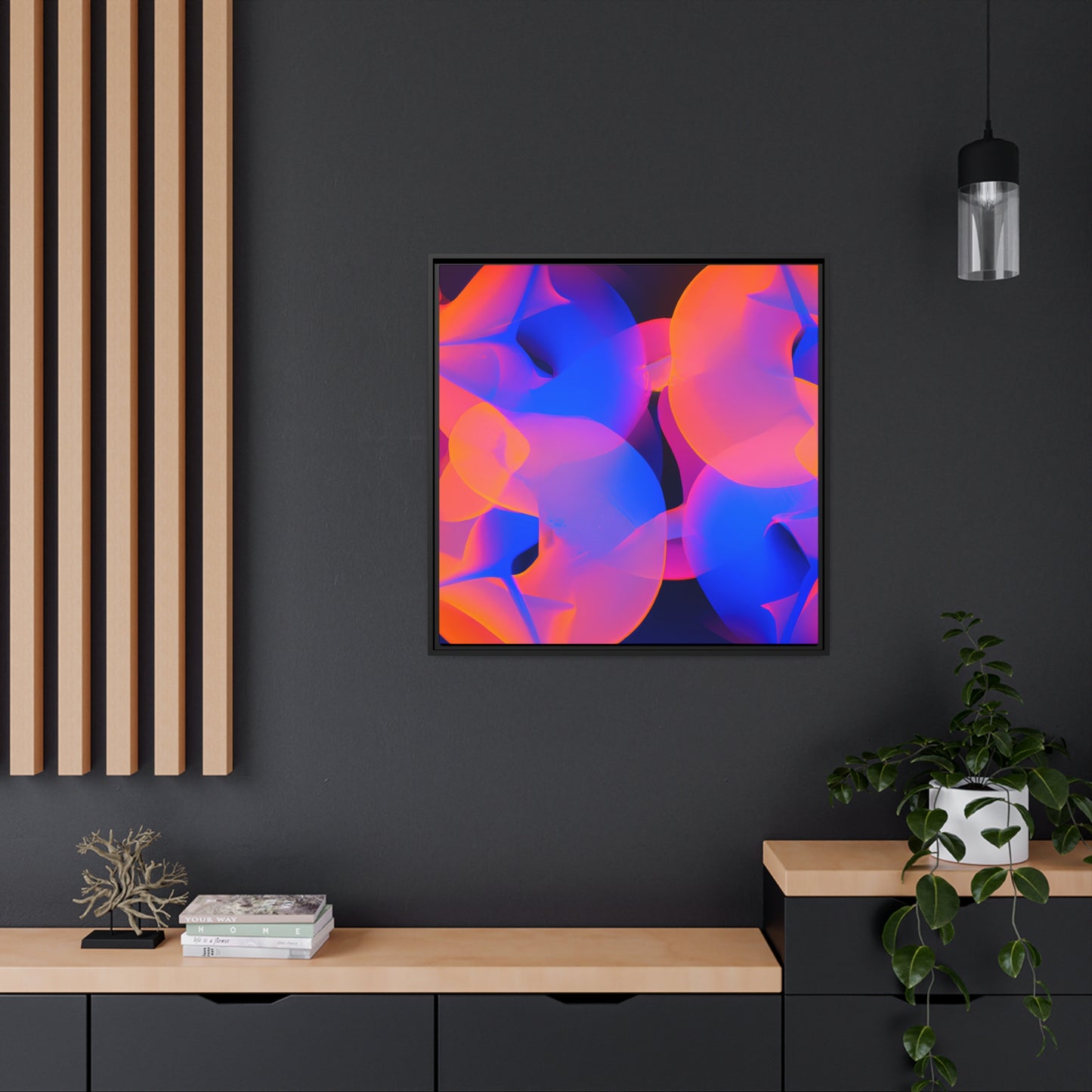 Neon Nexus 8 - on Framed Canvas