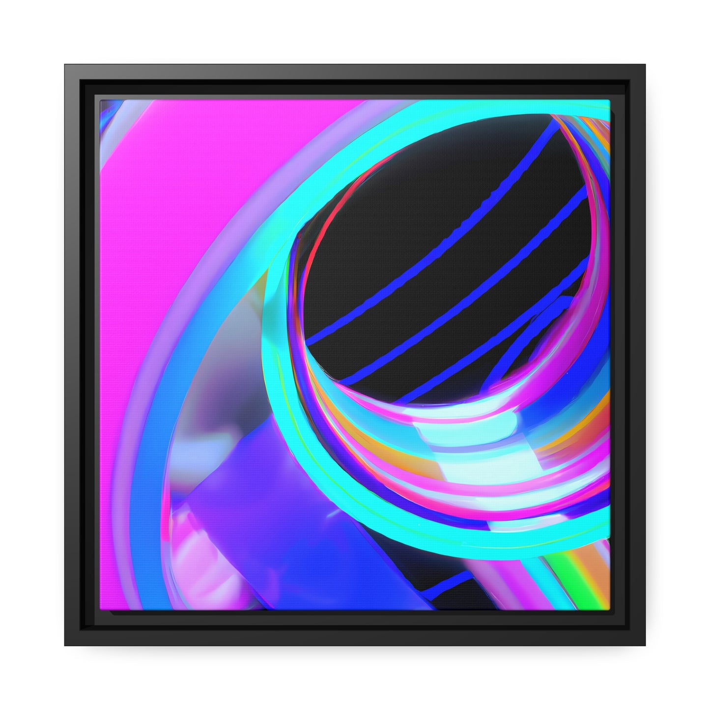 Neon Nexus 13 - on Framed Canvas