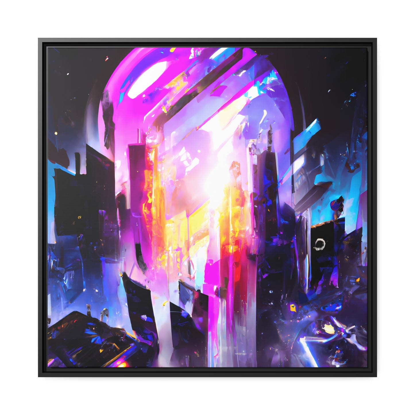 Neon Nexus 7 - on Framed Canvas