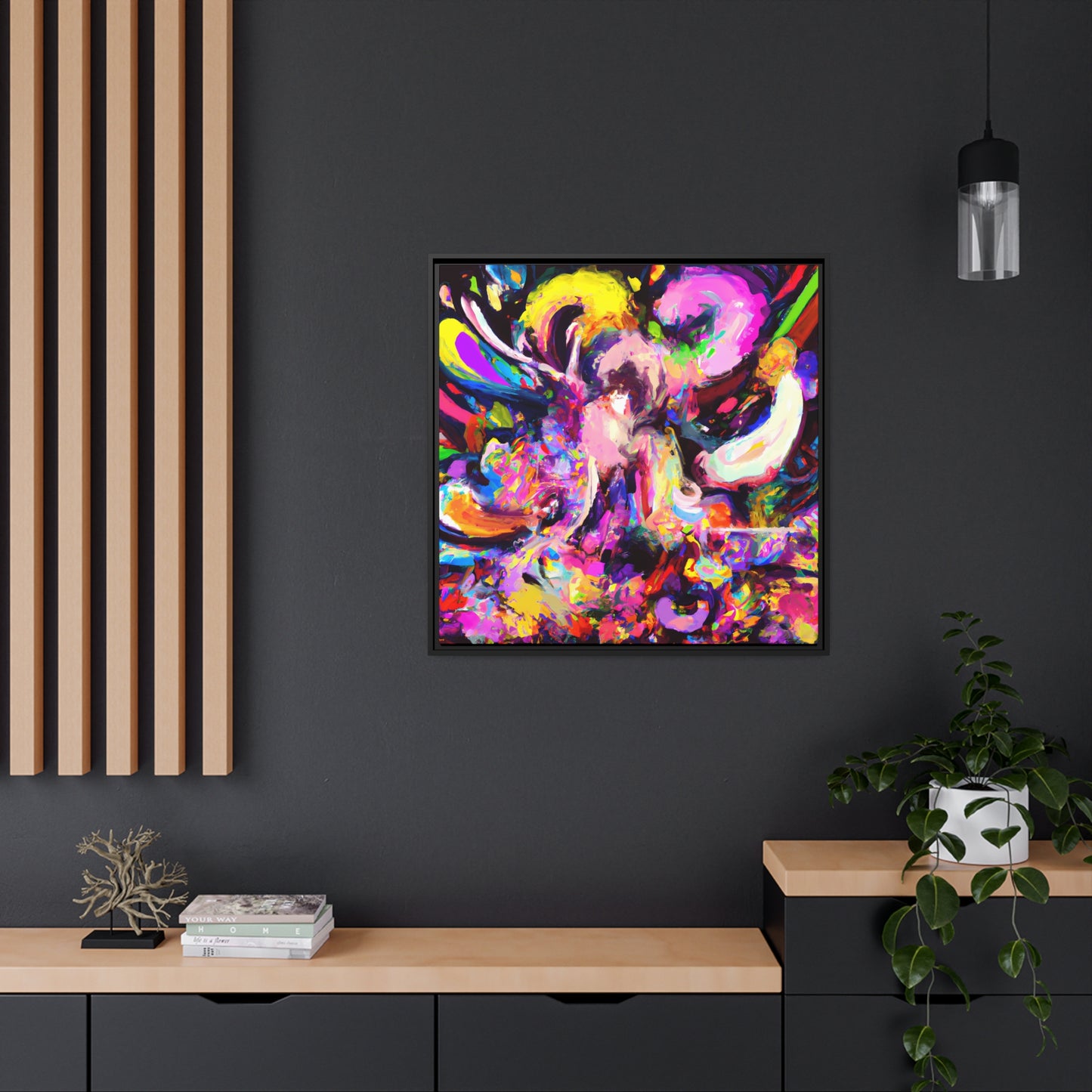 Fabstract 98 - on Framed Canvas