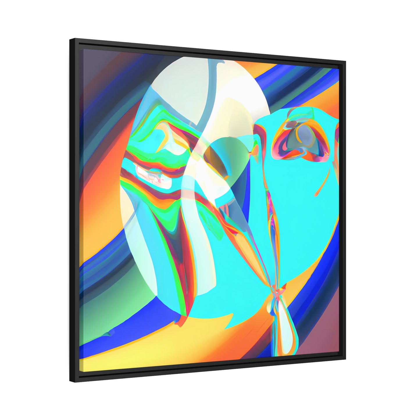 Neon Nexus 10 - on Framed Canvas