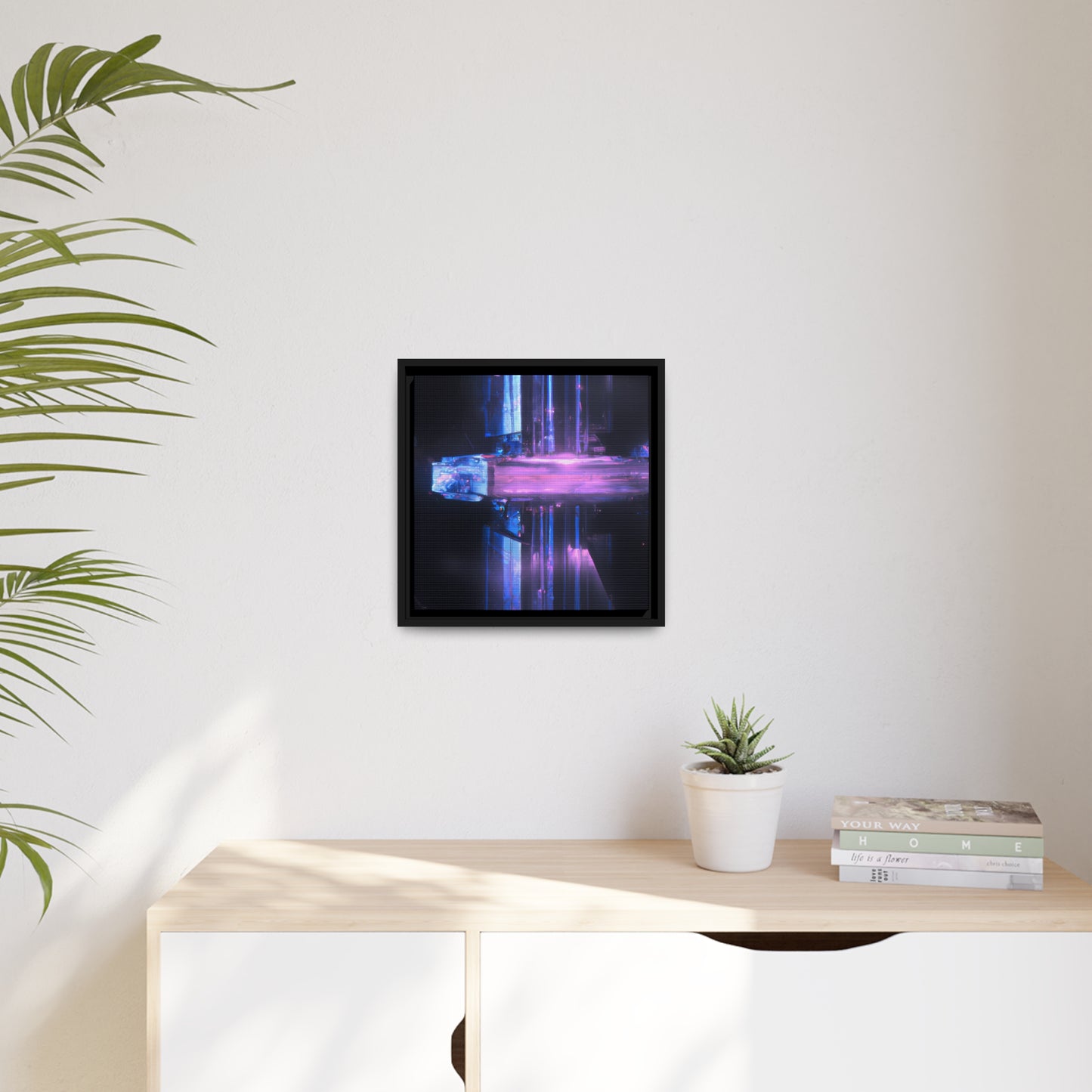 Neon Nexus 16 - on Framed Canvas