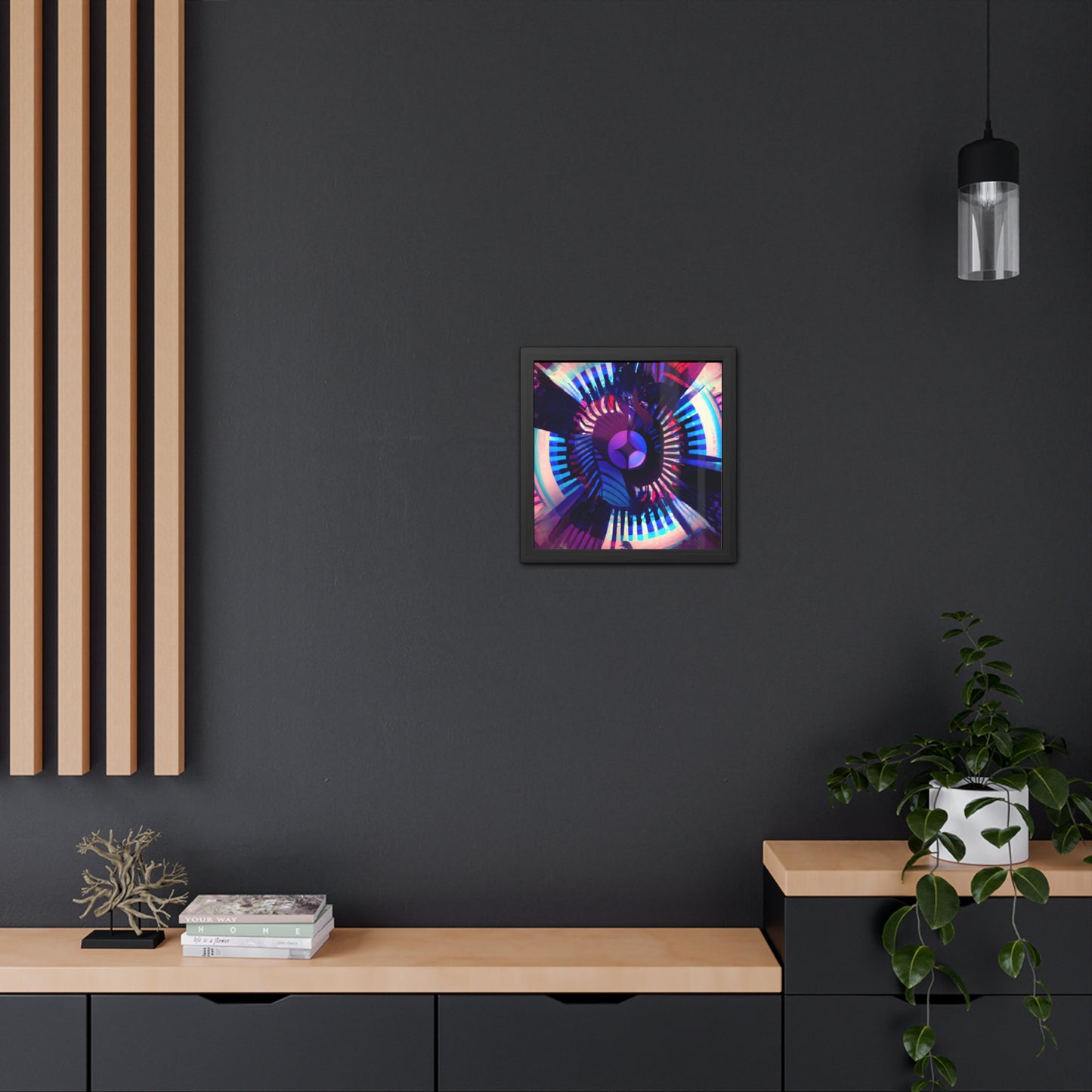 Neon Nexus 8 - on Framed Print