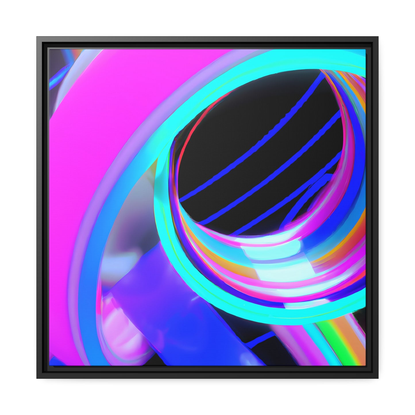 Neon Nexus 13 - on Framed Canvas