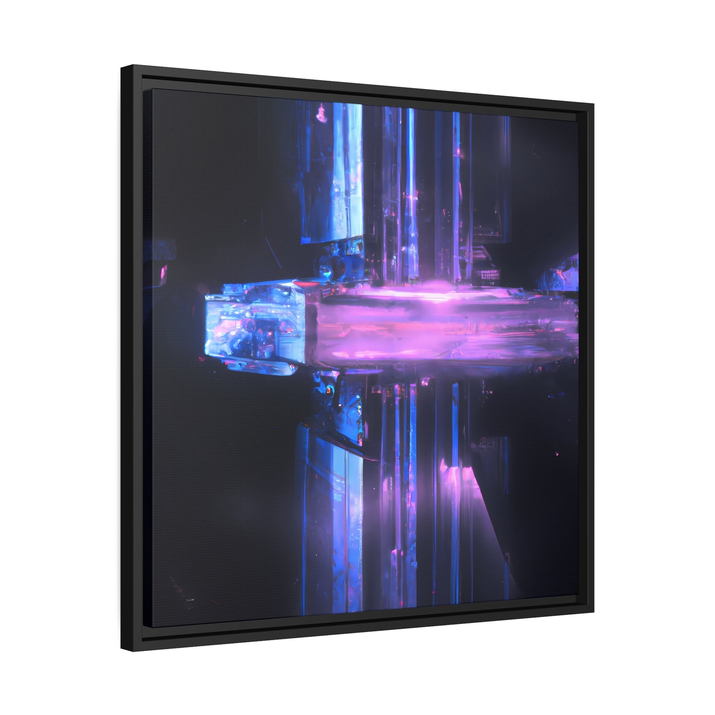 Neon Nexus 16 - on Framed Canvas