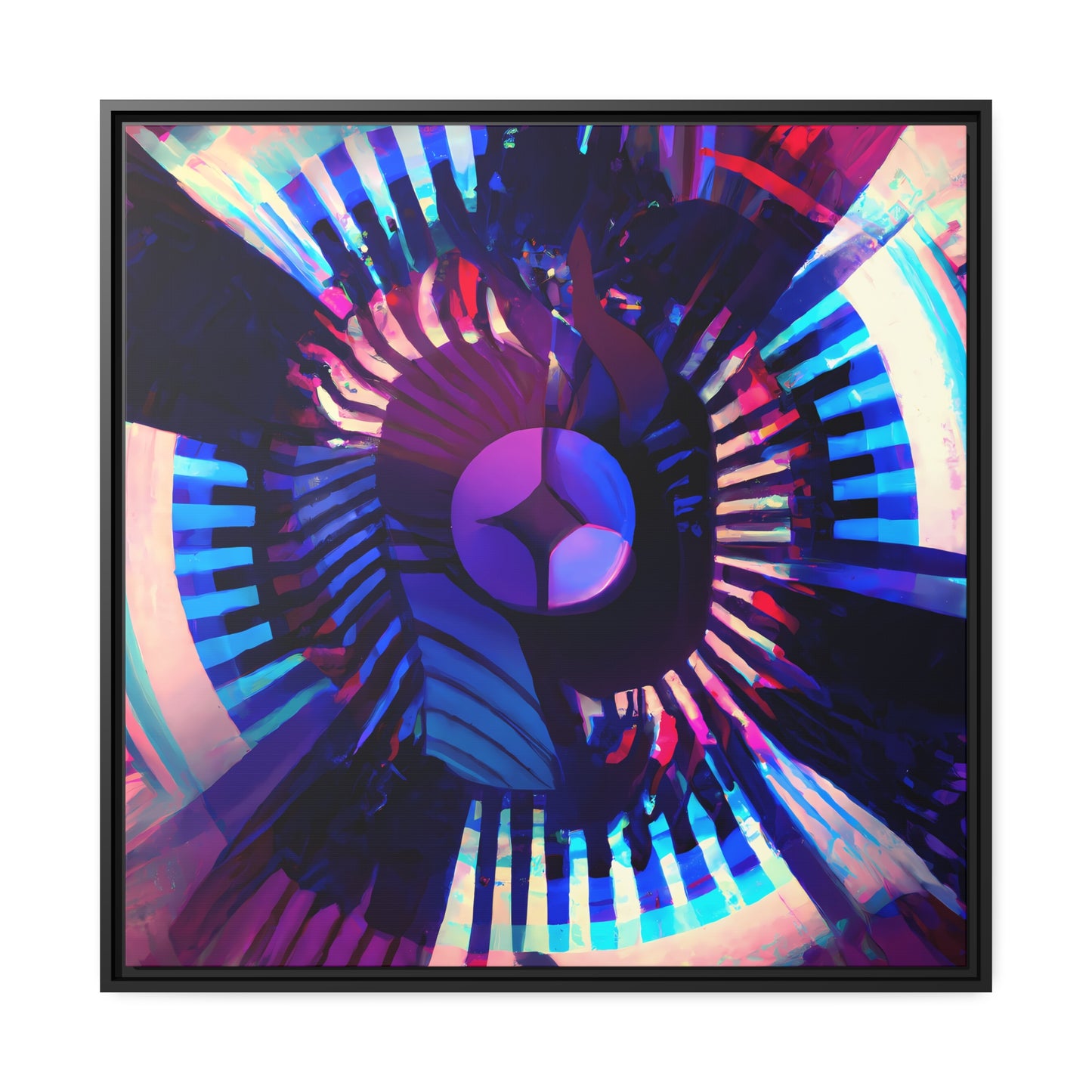 Neon Nexus 9 - on Framed Canvas