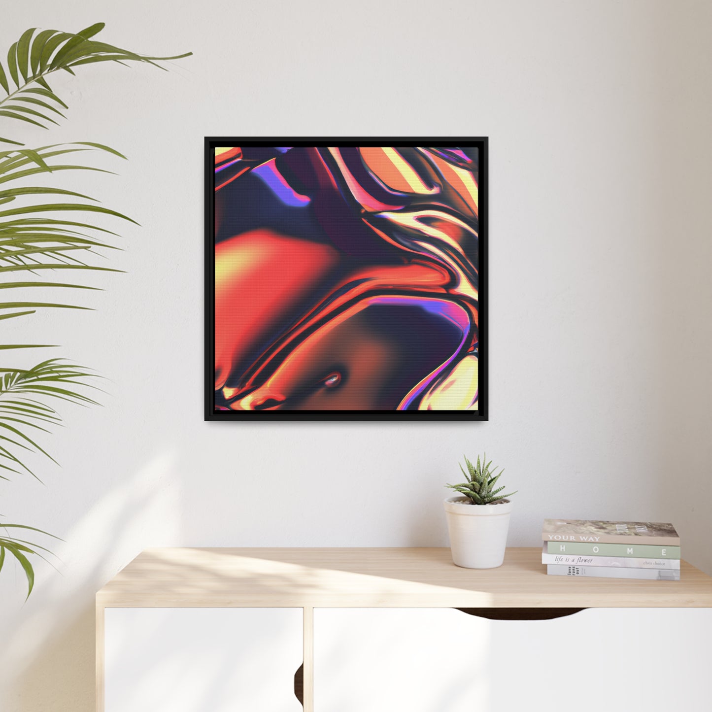 Neon Nexus 15 - on Framed Canvas