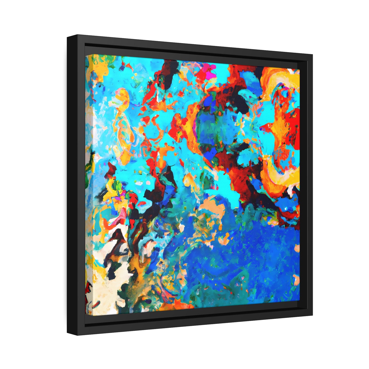 Fabstract 83 - on Framed Canvas