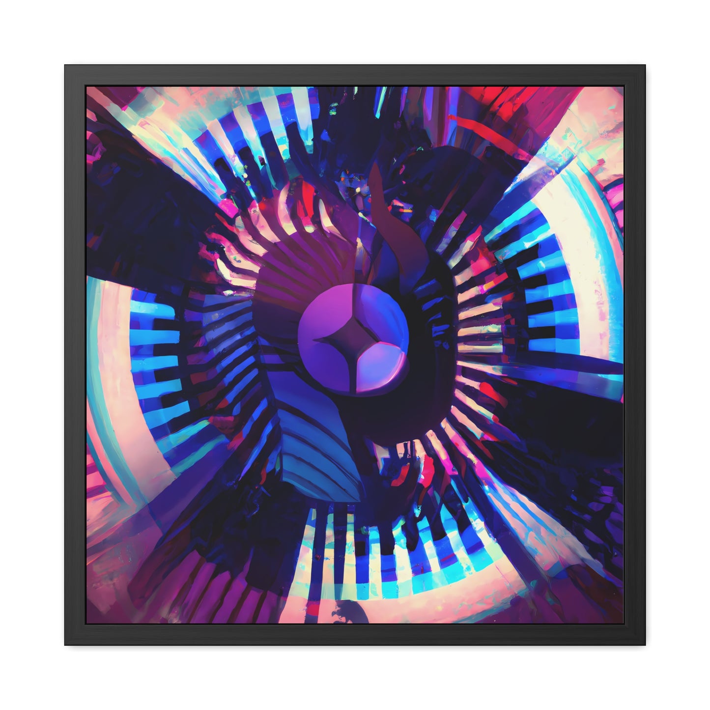 Neon Nexus 8 - on Framed Print