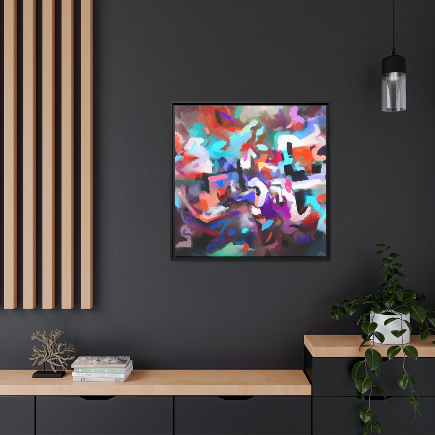 Fabstract 75 - on Framed Canvas