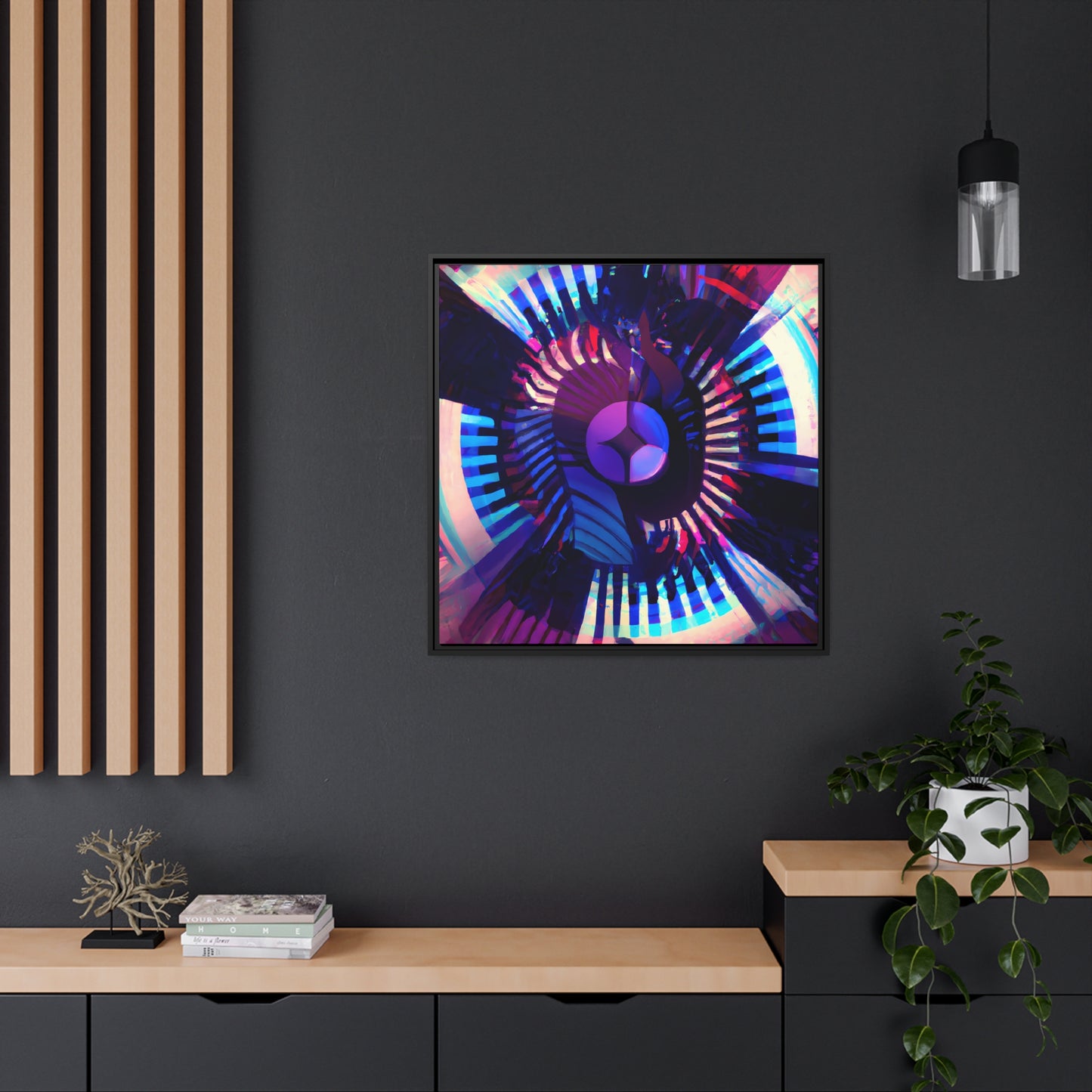 Neon Nexus 9 - on Framed Canvas